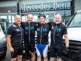 Avalon team at a Mercedes-Benz charity cycling event