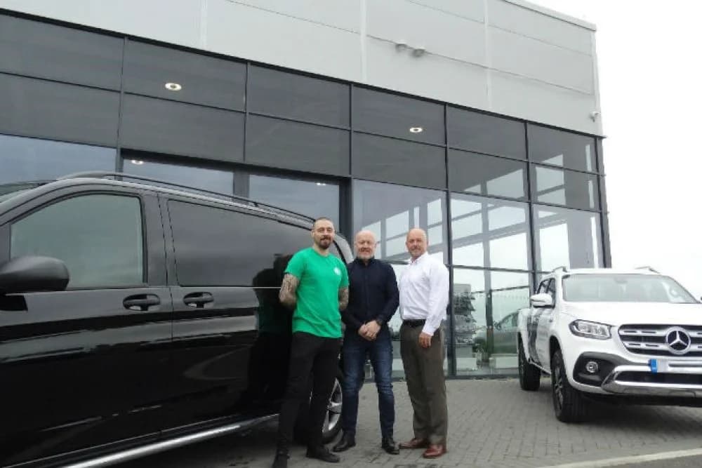 Alan and the Avalon team collecting a Mercedes-Benz V-Class